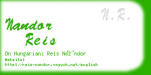 nandor reis business card